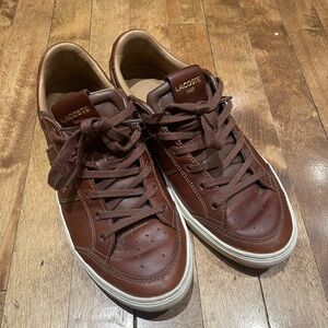 Lacoste brown leather sneakers 8.5m
